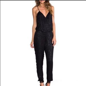 Parker Black Sequined Jumpsuit